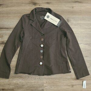 NWT Neon Buddha size S Knit Button Blazer jacket Cotton